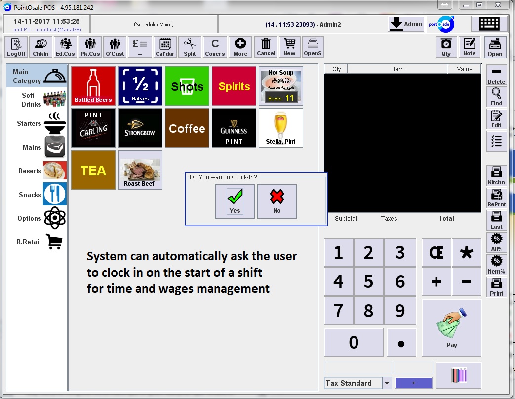 Epos pos software for Service industry Garages, jewelers, trade