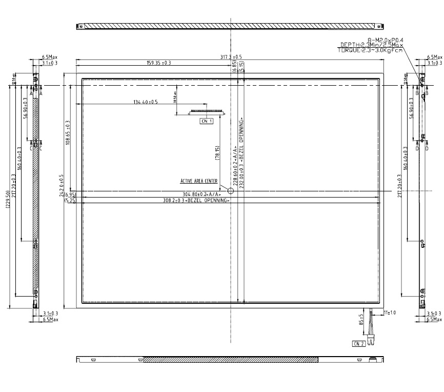 HV150UX1-101, HV150UX1-101 is a color active matrix TFT LCD modu