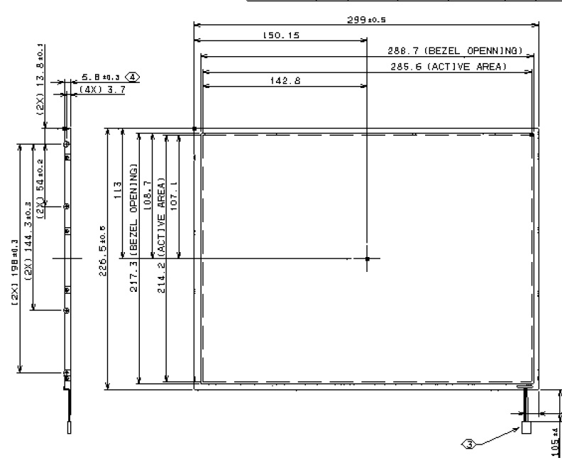 ITSX68, 14.1 SXGA+ Color TFT/LCD, Type 14.1 Color TFT/LCD Module