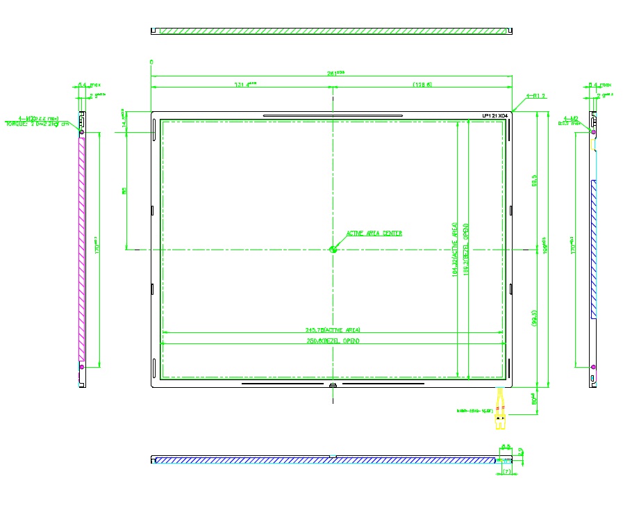 LP121X04-C2, LG.Philips LCD, 12.1�XGA TFT LCD, The LP121X04 is a
