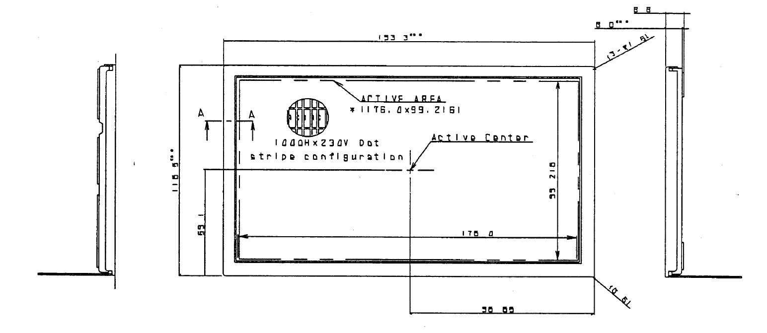 LQ080T5GG01S, Sharp colour tft LCD,