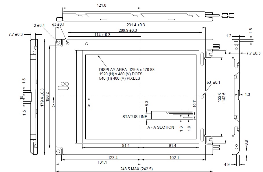 LQ9D011, Sharp, Display Diagonal: 8.4", Display Format: 640 x 48