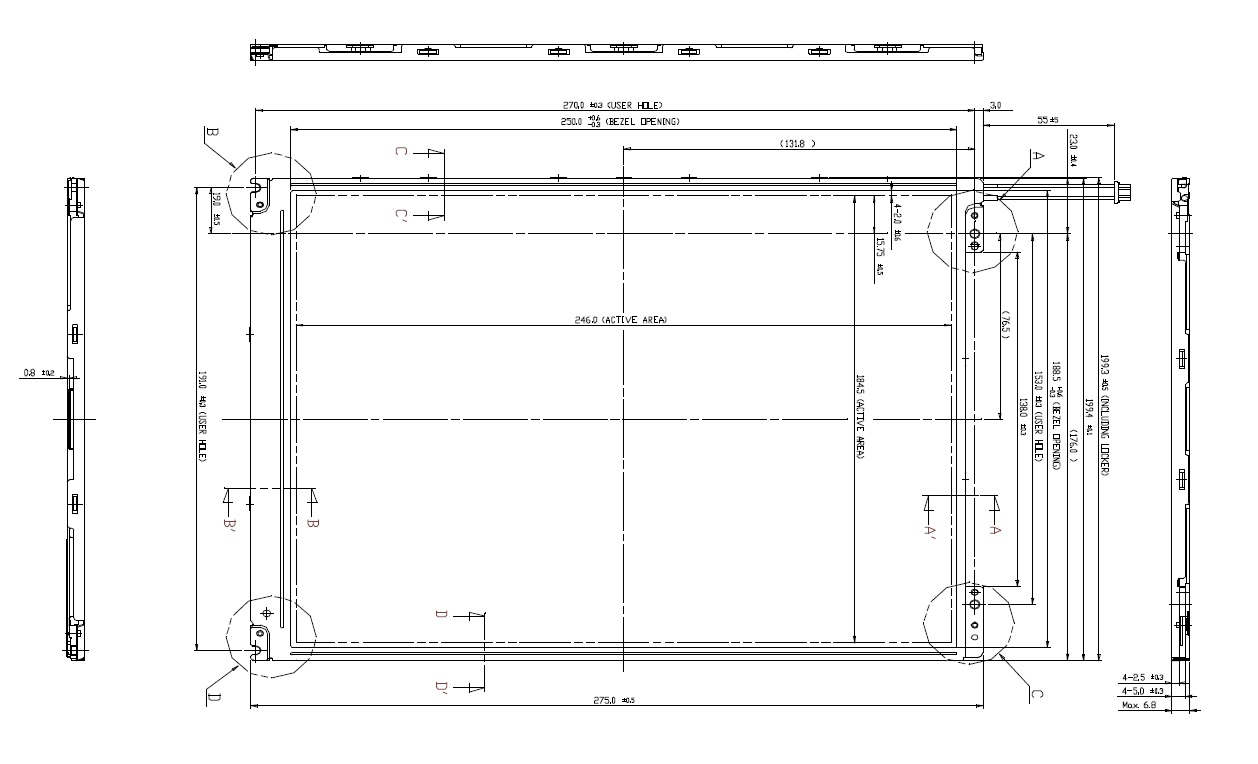 LT121SS-105, SAMSUNG TFT-LCD, LT121SS-105 is a color active matr
