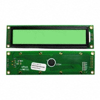 NHD-0116GZ-FSPG-FBW, LCD DISPLAY MODULE CHAR 1X16 GRN TRANSFL,