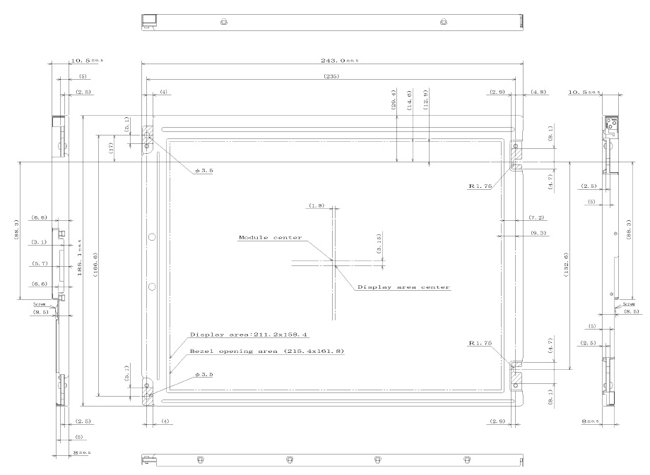 NL6448BC33-54 10.4" lcd tft 2ccfl lcd