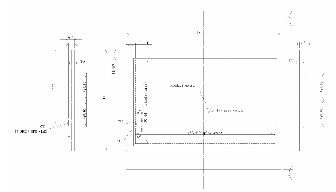 NL8048BC19-02, NEC, 18cm (7.0 Type) WVGA, TFT COLOR LCD, Display