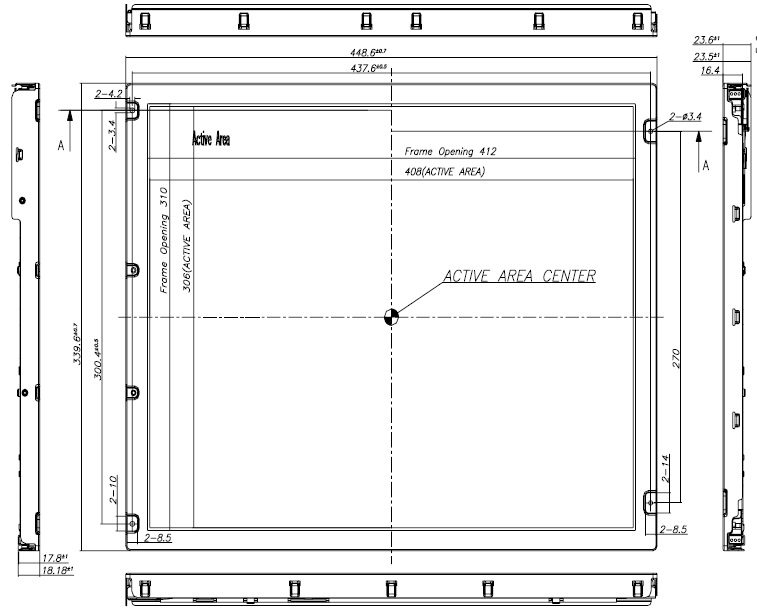 V201V1-T03, Chi Mei, 20.1� TFT Liquid Crystal Display, Active Ar