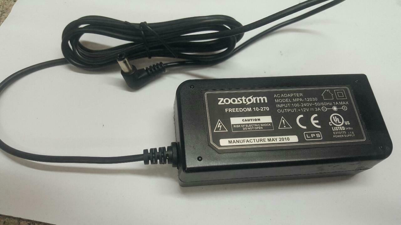 Original genuine 12v 3a 2.5 x 5.5mm ac adapter power supply psu freedom zoostorm
