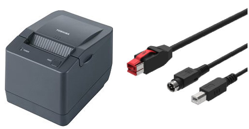 Special bundle Trst-a10 USB to com 80mm thermal printer with powered usb hosiden lead only for toshiba epos